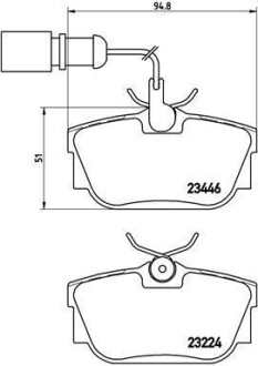 Гальмівні колодки, дискове гальмо (набір) BREMBO P85059