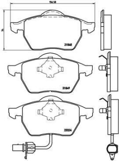 Комплект тормозных колодок, дисковый механизм BREMBO P85060