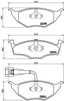 Комплект тормозных колодок, дисковый механизм BREMBO P85063