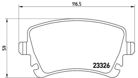 Комплект тормозных колодок, дисковый механизм BREMBO P85064