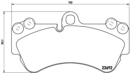 Гальмівні колодки BREMBO P85069 (фото 1)