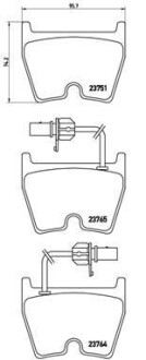 Комплект тормозных колодок, дисковый механизм BREMBO P85078