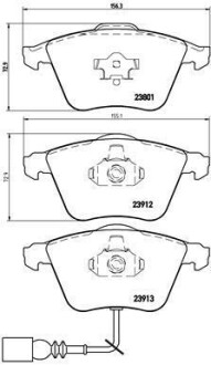 Комплект тормозных колодок, дисковый механизм BREMBO P85079