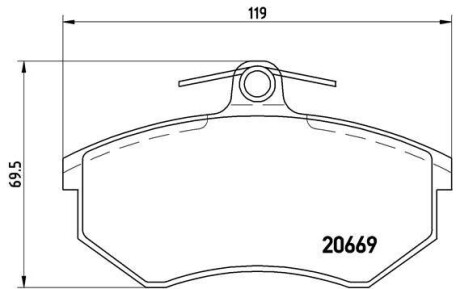 Колодки тормозные передние дисковые BREMBO P85092