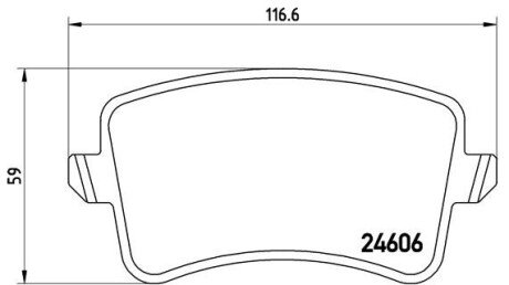 Комплект тормозных колодок из 4 шт. дисков BREMBO P85099 (фото 1)