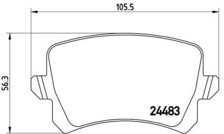 Комплект тормозных колодок из 4 шт. дисков BREMBO P85108