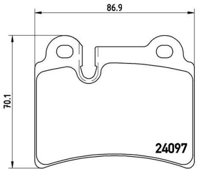 Гальмівні колодки, дискове гальмо (набір) BREMBO P85111 (фото 1)