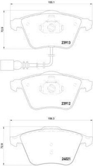 Комплект тормозных колодок, дисковый механизм BREMBO P 85 129