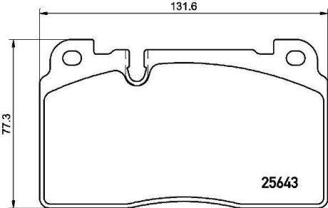 Комплект гальмівних колодок з 4 шт. дисків BREMBO P85133 (фото 1)