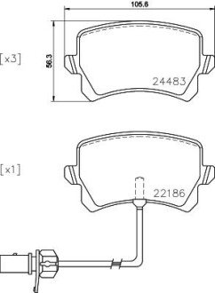 Гальмівні колодки дискові BREMBO P 85 142