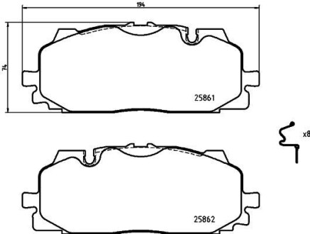 Гальмівні колодки BREMBO P85165 (фото 1)