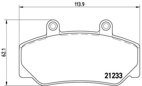 Комплект тормозных колодок, дисковый механизм BREMBO P86006