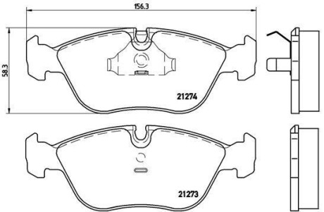 Комплект тормозных колодок, дисковый механизм BREMBO P86013