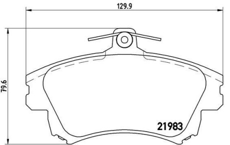 Гальмівні колодки, дискове гальмо (набір) BREMBO P86017 (фото 1)