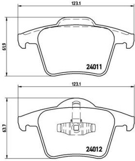 Гальмівні колодки BREMBO P86019