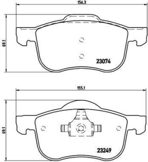 Гальмівні колодки дискові BREMBO P86020