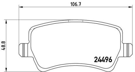 Комплект тормозных колодок из 4 шт. дисков BREMBO P86021