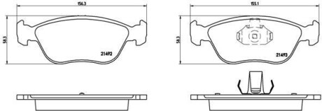 Гальмівні колодки, дискове гальмо (набір) BREMBO P86024