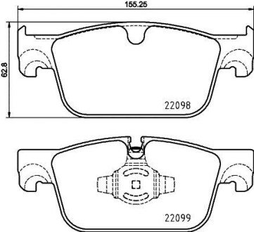 Гальмівні колодки дискові BREMBO P86028