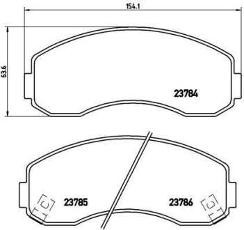 Колодки тормозные передние дисковые BREMBO P99003