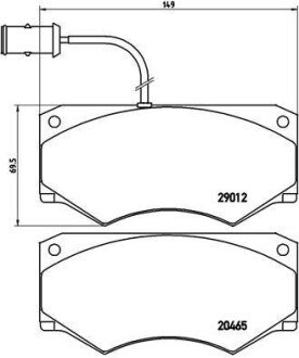 Гальмівні колодки, дискове гальмо (набір) BREMBO PA6013