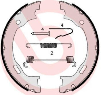 Гальмівні колодки ручного гальма BREMBO S 50 515