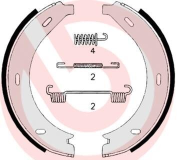 Гальмівні колодки ручного гальма BREMBO S 50 517