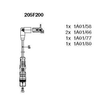 Дроти запалення, набір BREMI 205F200