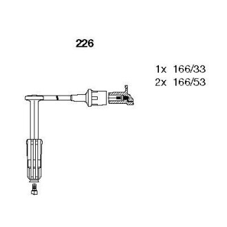 Комплект проводів MERCEDES "M104 2,8-3,2 "94-00 BREMI 226 (фото 1)