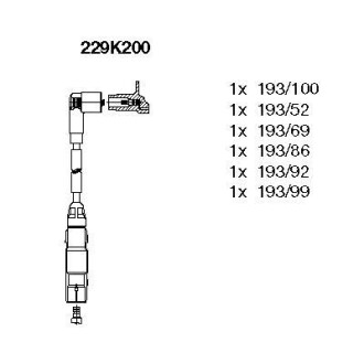 Комплект проводов зажигания BREMI 229K200