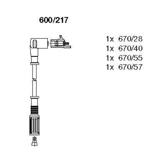 Комплект проводов зажигания BREMI 600217