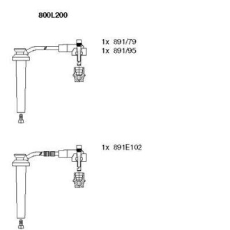 Дроти запалення, набір BREMI 800L200