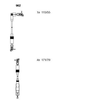 Комплект проводов зажигания BREMI 962
