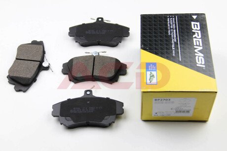 Гальмівні колодки пер. MITSUBISHI COLT/SMART FORFOUR/VOLVO S40 I/V40 95-12 (TRW) BREMSI BP2703