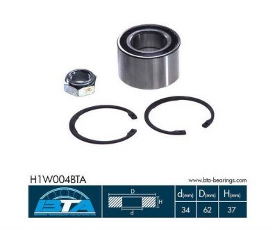 Комплект подшипников колеса BTA H1W004BTA