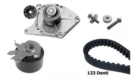 ZESTAW ROZRZ Z POMP? WODY NISSAN ALMERA II, KUBISTAR, MICRA, CLIO II, 1.5DCI, 06- BUGATTI KBU10011A