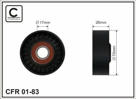 Ролік Bmw E60/65/66 4.0/4.5i 01-> CAFFARO 0183