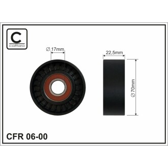 Ролик DB W168/245 Vaneo CDI 97-> CAFFARO 0600