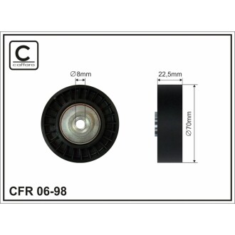 Ролик направл. пластм. Bmw E36/E34/E39 2,5 TD CAFFARO 0698