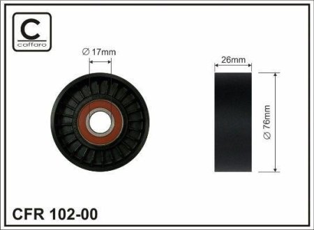 Натяжний ролик DB CLK/CL/C/E/S/Sprinter 230-500 06-> CAFFARO 10200