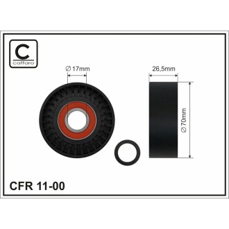 Натяжний ролик, поліклиновий ремінь CAFFARO 11-00