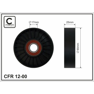 Сам ролік 90X17X25 Peugeot/Citroen/Fiat/Lancia CAFFARO 1200