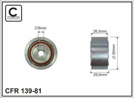 Ролик паразитный ремня генератора, 2.0/2.2HDI 02- CAFFARO 13981