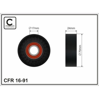 Ролик обвідний пас поліклиновий CAFFARO 1691