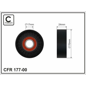 Натягуючий ролик поликлинового ременя CAFFARO 17700