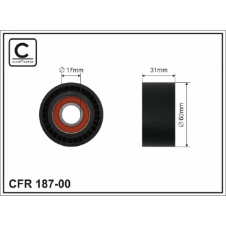 Ролик натяжний Nissan/Renault.PL CAFFARO 18700