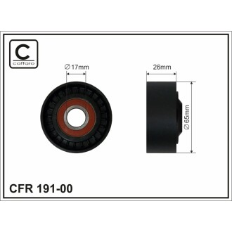 Ролик модуля натягувача пасу CAFFARO 191-00