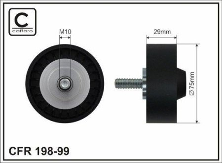 Паразитний / провідний ролик, поліклиновий ремінь CAFFARO 19899