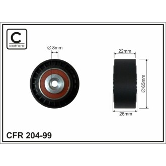 Ролик провідний поліклинового ремня CAFFARO 20499
