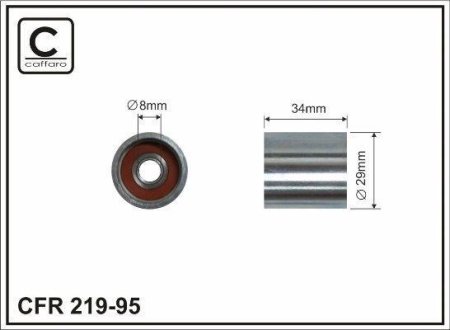 (29x8x34) Ролiк натягу VW/Audi 99- CAFFARO 21995 (фото 1)